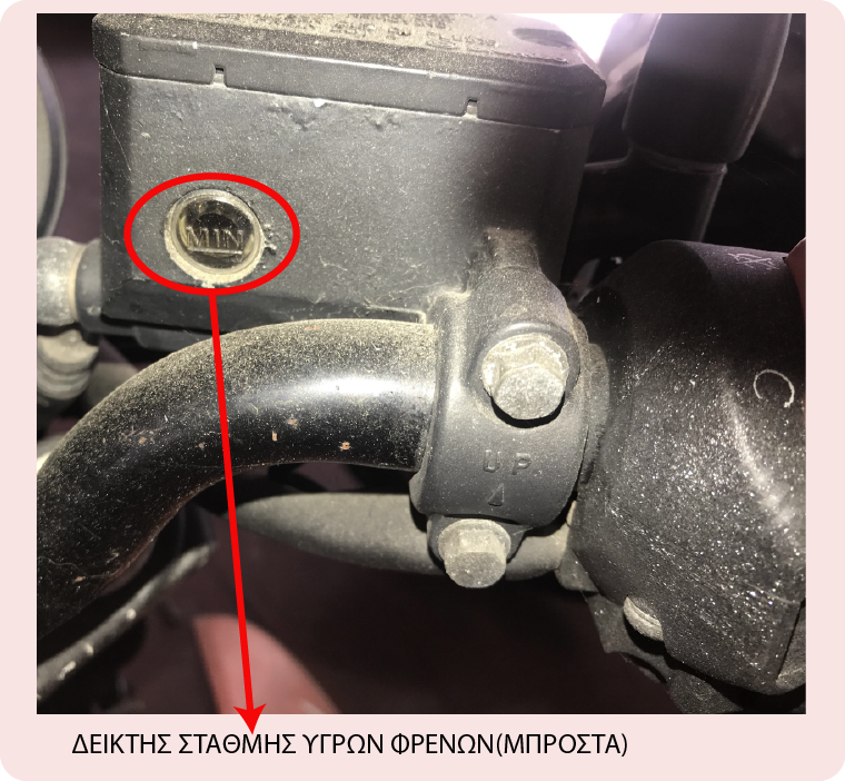 Δείκτης στάθμης υγρών φρένων εμπρός